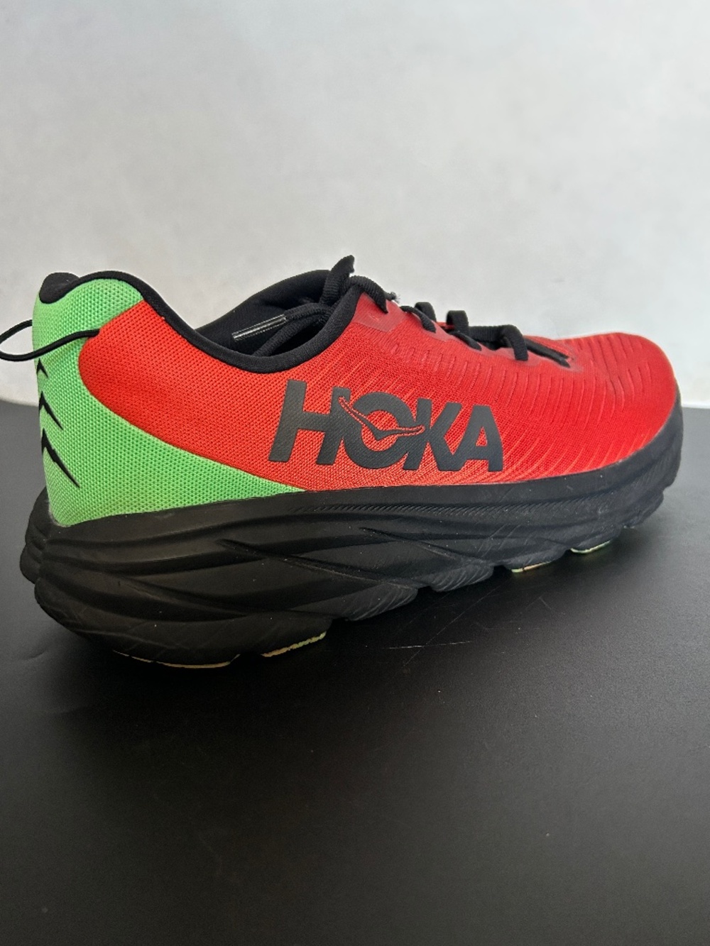 Hoka Rincon 3 Red Alert/Flame Men's 12.5D Running Shoes, 1119395 RAFL